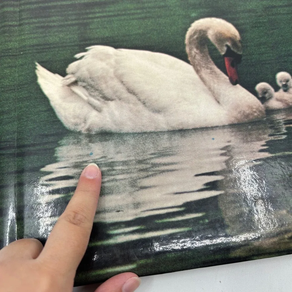 Vintage Swan Bird Babies Paper Photo Album 70s Keepsake Gifting Cottagecore